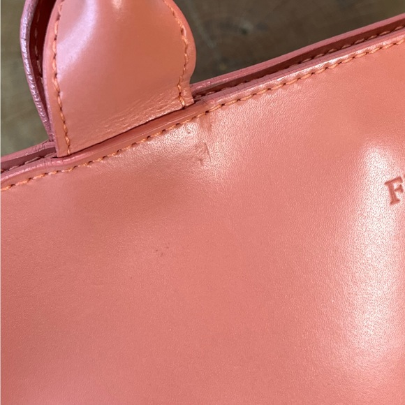 Furla | Pink Leather mini Tote Bag W 8 1/2,   H 9. Any other questions? - Picture 13 of 16